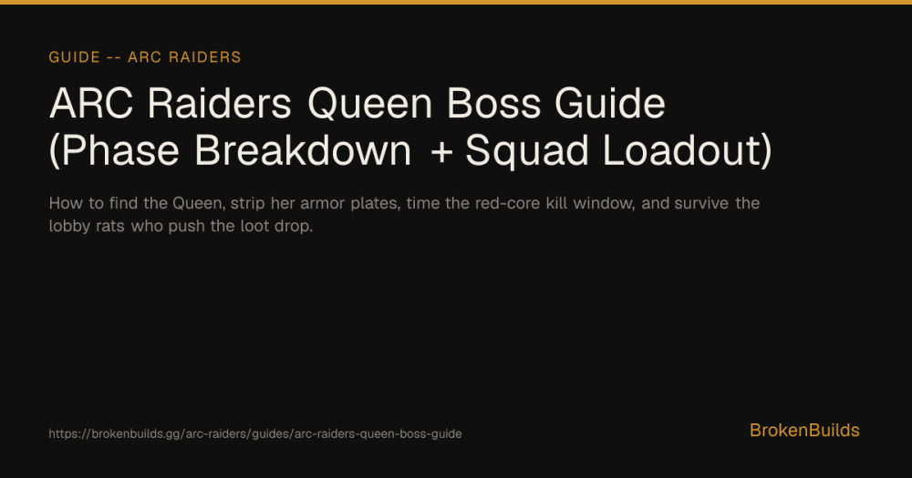 ARC Raiders Queen Boss Guide: How to Beat the Colossus