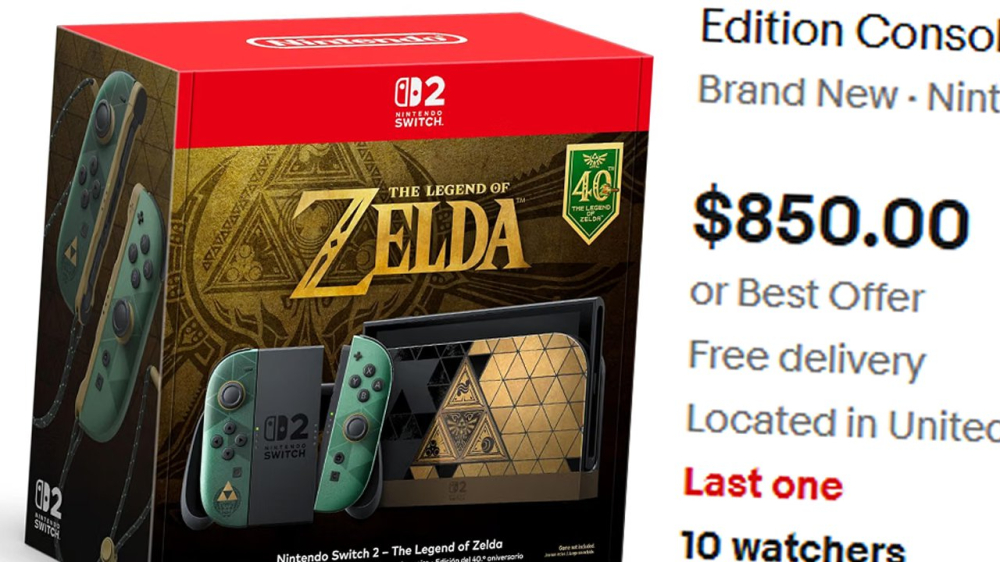 塞尔达传说：智慧的回响 40周年纪念 Switch 2 主机及配件在数分钟内售罄