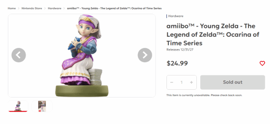 《塞尔达传说：时之笛》重制版amiibo开卖：少年林克、少年塞尔达各25美元，2027年推出