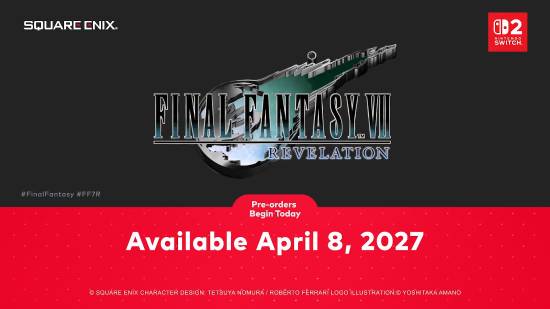 任天堂直面会公布《FF7启示》新实机，《FF7核心危机 重聚》Switch 2版今日上线