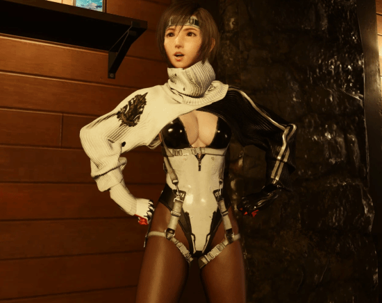 《最终幻想7：重生》尤菲新增《剑星》伊芙银影忍者服Mod
