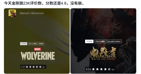 《漫威金刚狼》PS商店玩家评分超高，IGN低分引发争议