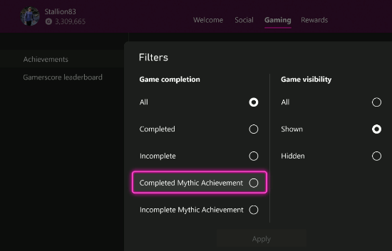 Xbox新成就系统名称疑泄露为「神话成就」