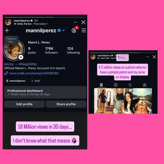 疑似《GTA6》露西娅演员Manni L. Perez称30天Instagram内容获约1800万次观看