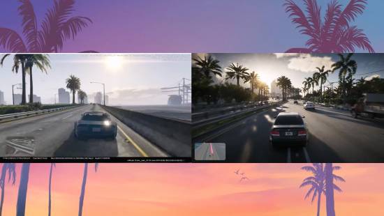 博主对比《GTA6》2015年开发画面与2026年预览：光影材质明显提升