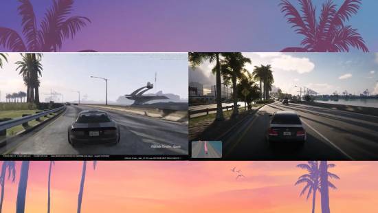 博主对比《GTA6》2015年开发画面与2026年预览：光影材质明显提升