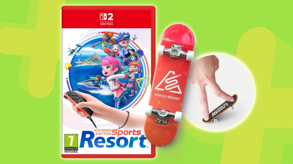 《Nintendo Switch Sports Resort》预购赠品为指尖滑板