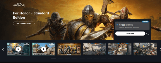 《荣耀战魂》Ubisoft Connect限免9月28日21:00截止