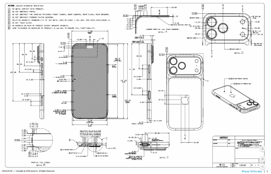 苹果公开iPhone18 Pro、AirPods5等新品3D尺寸图纸