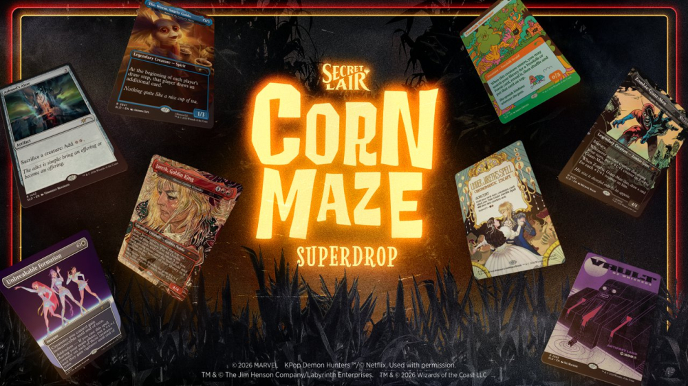 万智牌公布Corn Maze Secret Lair超级掉落 含迷宫、KPop恶魔猎人与漫威僵尸