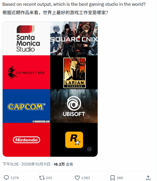 谁是近期世界最强工作室？卡普空CDPR势均力敌