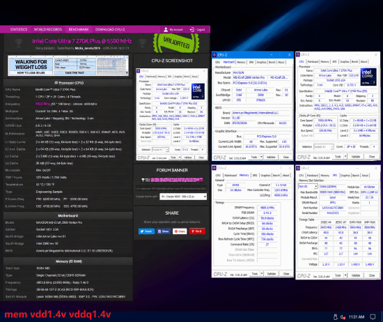雷克沙 THOR RGB DDR5 搭载长鑫颗粒，风冷超频达成 9600MT/s 刷新纪录