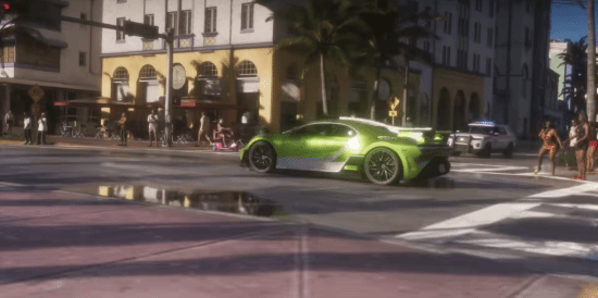 《GTA6》发售预告片上线，玩家猜测绿色跑车暗指泄露者Cyberleek
