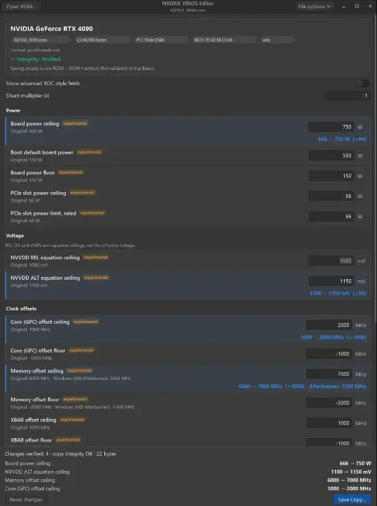 开发者发布NVIDIA VBIOS编辑工具 可将RTX 5090功耗上限提至800W