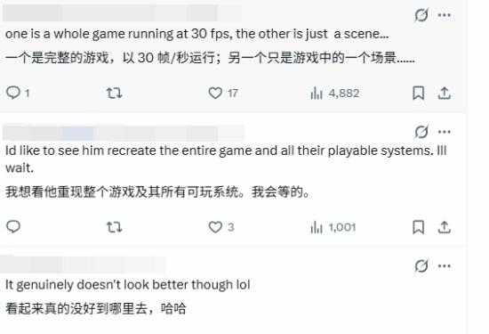 玩家用虚幻5复现《GTA6》预告场景引引擎对比争议