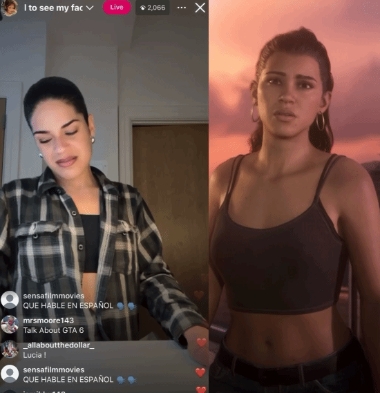 GTA6露西娅演员人选Manni L. Perez直播避谈游戏